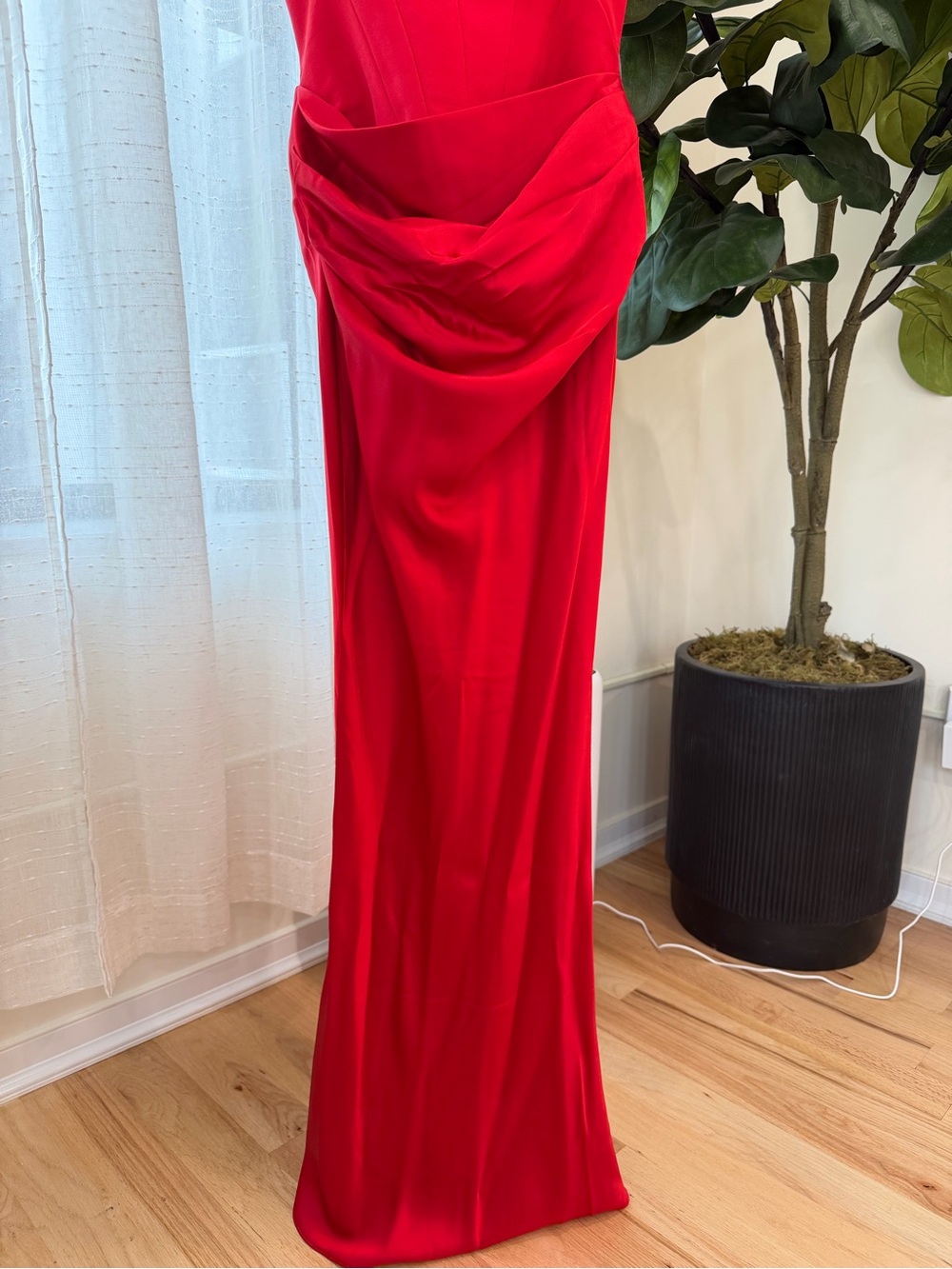 Persephone RED Strapless Satin Corset Cocktail Dress- NEW - Picture 5 of 10